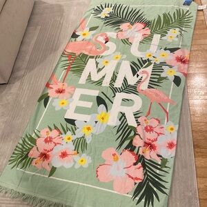Floral “Summer” Beach towel/blanket